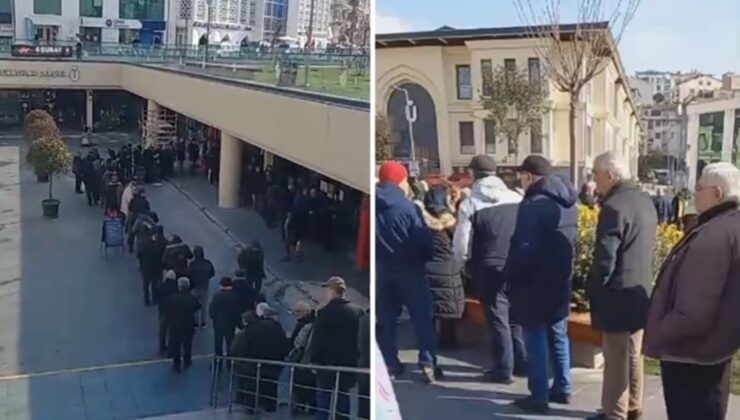 Üsküdar Kent Lokantası önündeki kuyruk uzadıkça uzadı