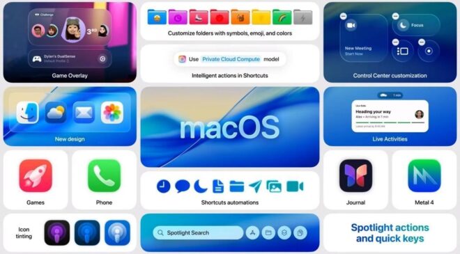 macOS 26 Tahoe tanıtıldı: Yeni Mac arayüzü ile ilgili tüm detaylar!